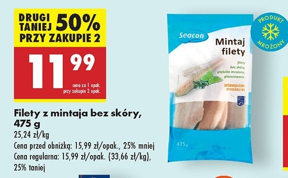 Filety z mintaja Seacon promocja w Biedronka