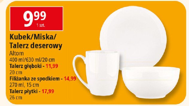 Talerz głeboki 20 cm Altom promocja