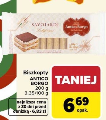 Biszkopty SAVOIARDI Antico Borgo promocja w Carrefour Market