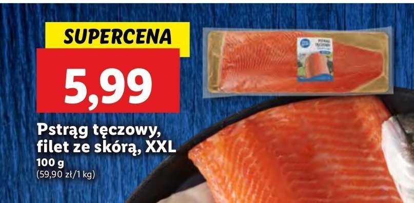 Pstrąg tęczowy filet ze skórą promocja