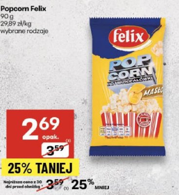 Popcorn Felix promocja w Delikatesy Centrum