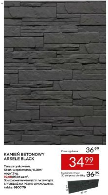 Kamień dekoracyjny BETONOWY ARSELE BLACK Abra Meble promocja w Abra Meble