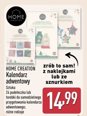 Kalendarz HOME CREATION Kalendarz adwentowy promocja w Aldi