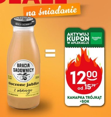 Kanapka Trójkąt + sok Bracia Sadownicy tłoczone jabłko z mango promocja w Żabka