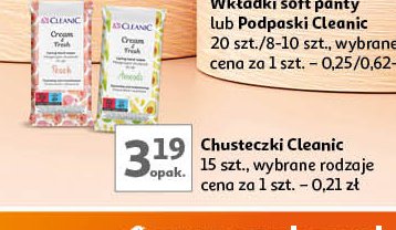 Chusteczki peach Cleanic promocja