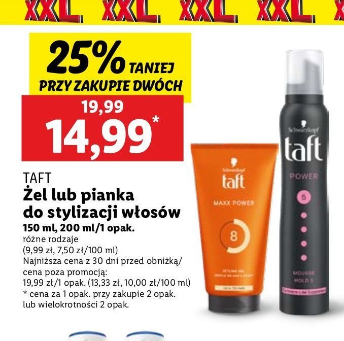 Żel do włosów Taft looks maxx promocja