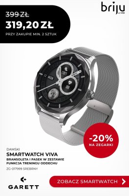 Zegarek Smartwatch VIVA damski srebrny ZG-017999 Garett promocja w Briju