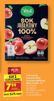 Sok jabłkowy Vital fresh promocja
