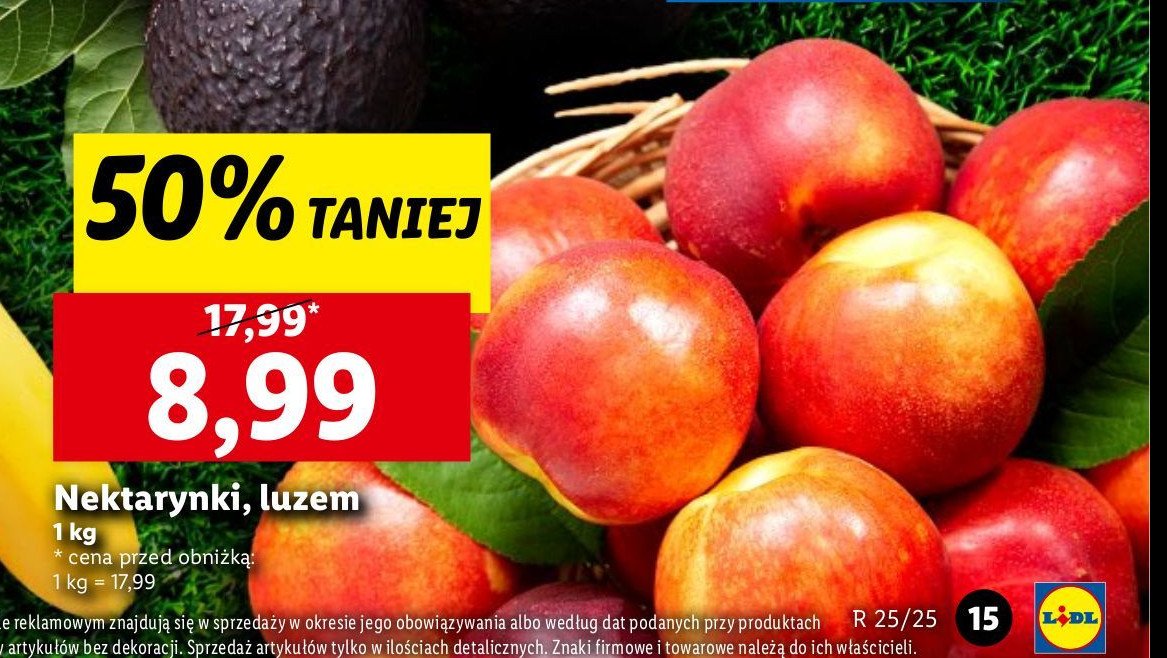 Nektarynki promocja w Lidl