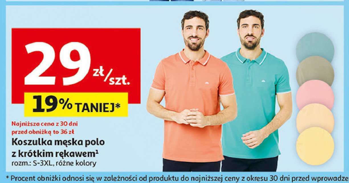 Koszulka polo męska s-3xl Auchan inextenso promocja w Auchan