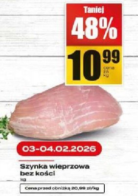 Szynka wieprzowa bez kości w siatce promocja w Supeco
