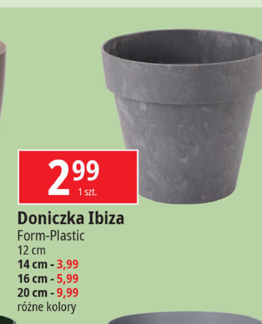 Doniczka ibiza soft 16 cm Form-plastic promocja