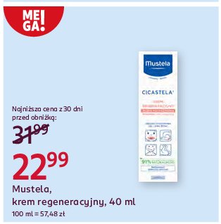 Krem regeneracyjny skóra podrażniona Mustela bebe-enfant cicastela promocja w Rossmann