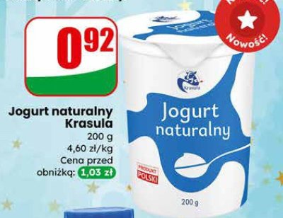 Jogurt naturalny łagodny smak Bakoma naturalny promocja w Dino
