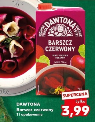 Barszcz czerwony Dawtona 1 l opakowanie promocja w Kaufland