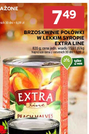 Brzoskwinie połowki w lekkim syropie promocja