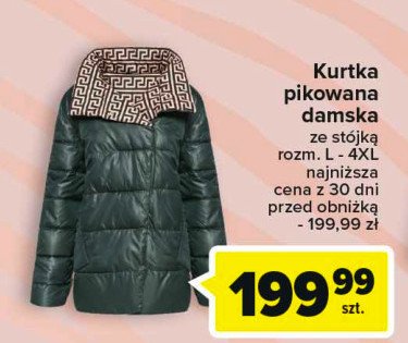 Kurtka damska pikowana ze st贸jk膮 l-4xl promocja