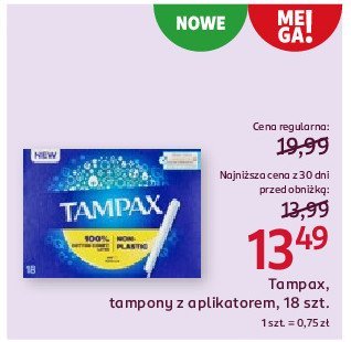 Tampony non-plastic regular Tampax promocja