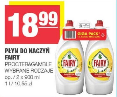Płyn do naczyń FAIRY PROCTER&GAMBLE wybrane rodzaje promocja w SPAR