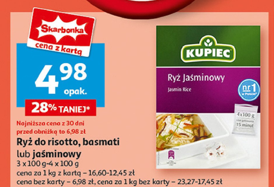 Ryż do risotto Kupiec promocja