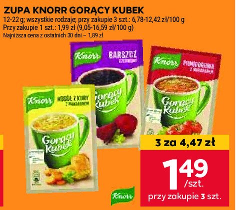 Rosół z kury z makaronem Knorr promocja w Stokrotka