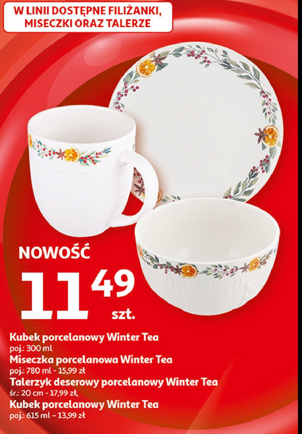 Talerzyk deserowy winter tea 20 cm promocja