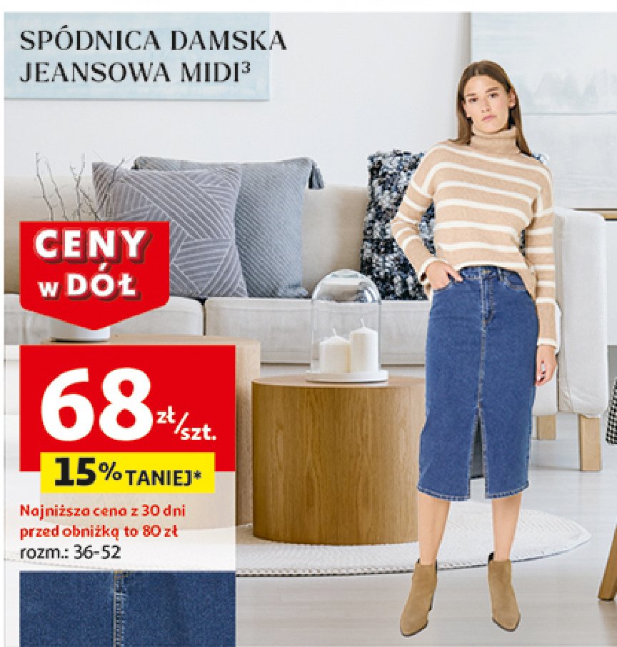 Spódnica damska jeansowa rozm. 36-52 promocja w Auchan