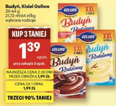 Budyń, Kisiel Gellwe 28-64 g promocja w Delikatesy Centrum