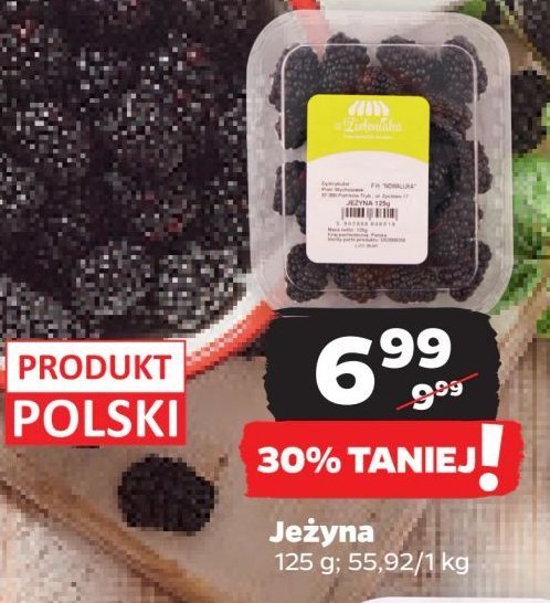 Jeżyny polska Z ZIELENIAKA NETTO promocja