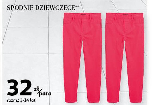 Spodnie dziewczęce 3-14 lat Auchan inextenso promocja