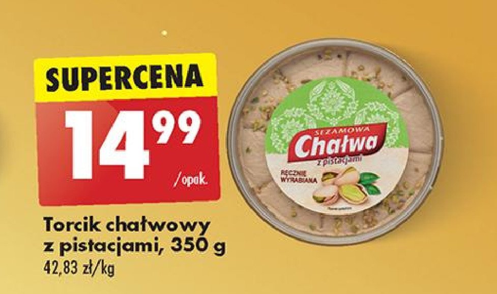 Chałwa z pistacjami promocja w Biedronka