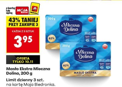 Masło Ekstra 200 g promocja w Biedronka