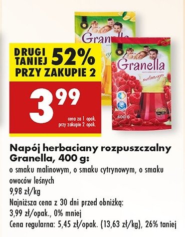 Nap贸j herbaciany malinowy Granella promocja