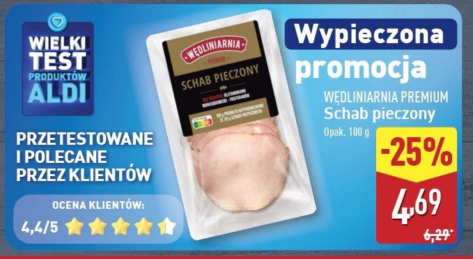 Schab pieczony Wędliniarnia premium promocja w Aldi