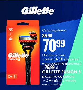 Maszynka + 2 wkłady Gillette fusion 5 promocja