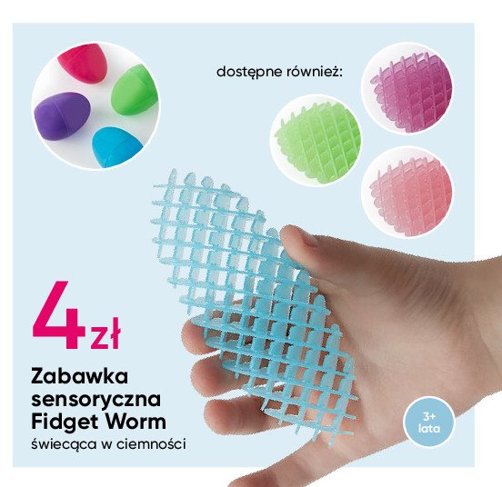 Zabawka sensoryczna fidget worm promocja w Pepco