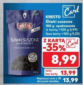 Śliwki suszone kalifornijskie Kresto promocja w Kaufland