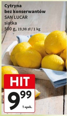 Cytryna bez konserwantów San Lucar promocja w Intermarche
