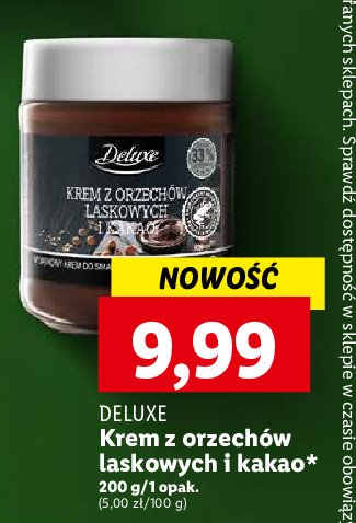 Krem z orzechami laskowymi Deluxe promocja