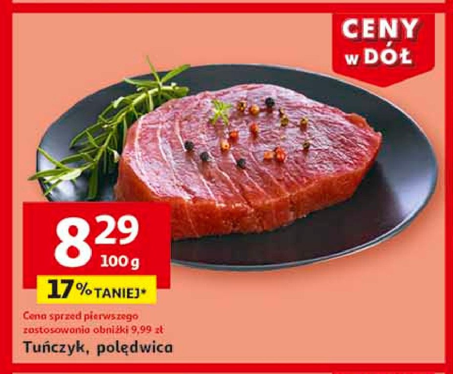 Tuńczyk świeży - polędwica promocja w Auchan