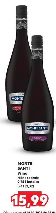 Wino Monte santi original promocja
