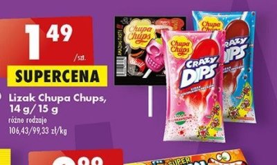 Lizaki strawberry Chupa chups crazy dips promocja