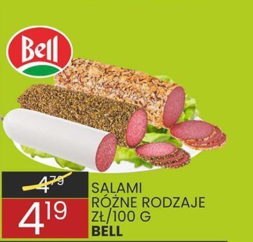 Salami różne rodzaje zł/100g Bell promocja w Wafelek