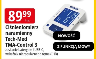 Ciśnieniomierz naramienny Tech-Med TMA-Control 3 promocja w Leclerc
