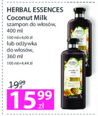 Odżywka coconut milk Herbal essences bio:renew promocja