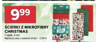 Ścierki z mikrofibry Christmas promocja w Stokrotka