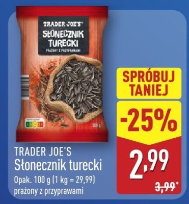 Słonecznik turecki prażony z przyprawami promocja w Aldi