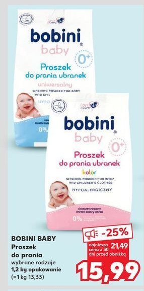 Proszek do prania kolor Bobini baby promocja w Kaufland