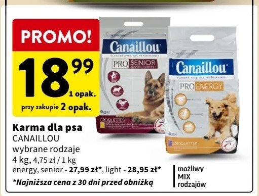 Karma dla psa senior Canaillou promocja