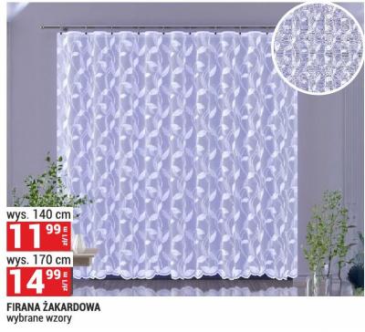 Firana zakardowa, wybrane wzory, wys. 170 cm promocja w Merkury Market